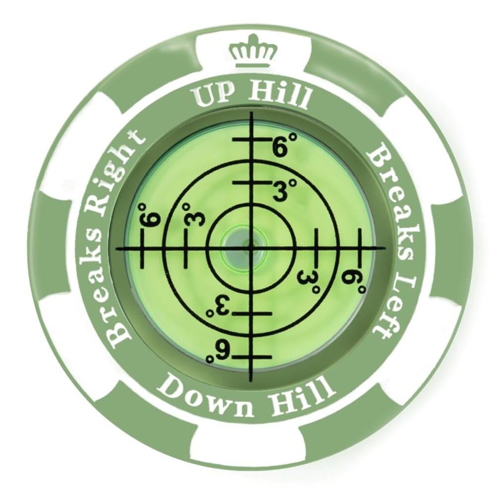 Prodigora SlopeMaster ProGreen Reader - Golf Ball Marker with High Precision Green Reading Aid Golf Accessories for Men Women (Light Green)