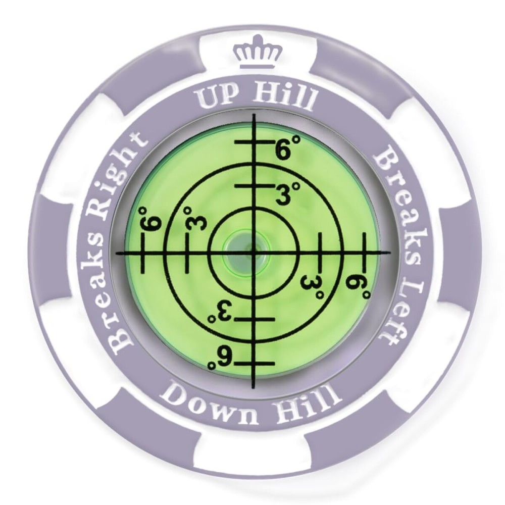 SlopeMaster ProGreen Reader - Golf Ball Marker with High Precision Green Reading Aid Golf Accessories for Men Women (Light Purple)