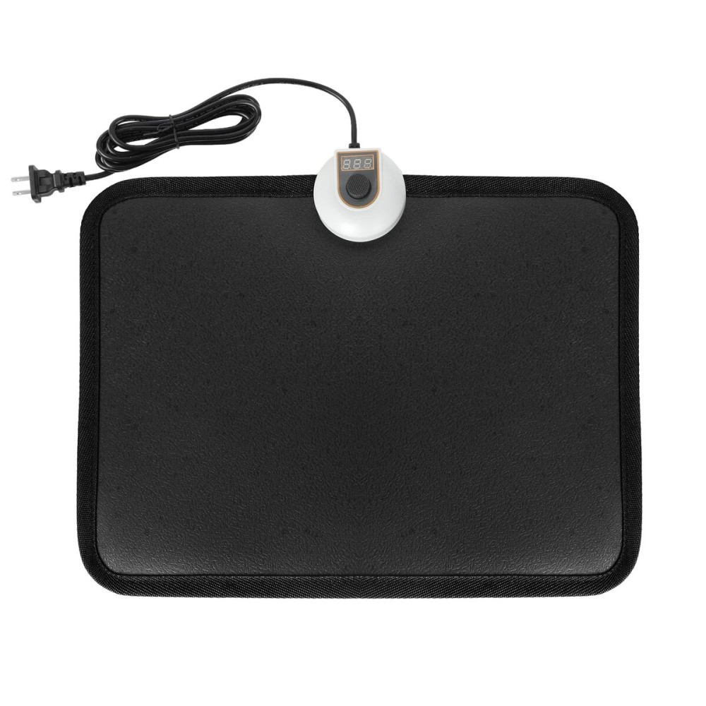 Livtribe AC 110V Heated Floor Mat for Foot, Carbon Crystal Heating Pad, Electric Heated Foot Warmers for Office, Home (Black)