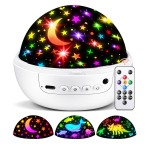 COOLNIGHT Christmas Room Decor, 93 Lighting+3 Films Christmas Projector Christmas Stuff, Remote+Dimmable+360 Slient Nightlight for Baby Nursery, Christmas Room Decorations, Moon Projector (White)
