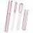 Glass Nail File and Buffer with Case, Crystal Fingernail Files for Natural Nails Nano Nail Shiner Polisher Care Kit for Travel Salon Stocking Stuffers for Women Girl Wife Gifts-Rose Gold