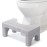 Kzeirm Toilet Potty Stool for Adults, Poop Stool Squat Adult for Bathroom Pooping, Plastic Toilet Steps Squatting Potty, Gray/Gray Legs