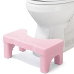 Pink Poop Stool Adult - 7 Toilet Stool with Non-Slip Designs for Squatting in Bathroom