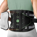 Rakiie Back Brace for Lower Back, 8X Powerful Lumbar Support with 3D Pad, Support Belt for Men Women, Breathable Back Support Brace with Adjustable Strap, Green Size M