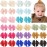 30PCS 2 Inches Baby Girls Hair Bows Ties Mini Pinwheel Boutique Elastic Hair Rubber Ribbon Hair Band Accessories for Kids Toddlers Infants