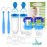 WAJIAYON Baby Fruit Feeder Pacifier - 6 Pack | 2 Infant Food Pacifier & 2 Baby Food Dispensing Spoon | Fresh Fruit Teethers for Babies | Silicone Feeder Babies,Infant Teething Feeders (Blue)
