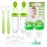WAJIAYON Baby Fruit Feeder Pacifier - 6 Pack | 2 Infant Food Feeder Pacifier & 2 Baby Food Dispensing Spoon | Fresh Fruit Teethers for Babies | Silicone Feeder Babies,Infant Teething Feeders (Green)