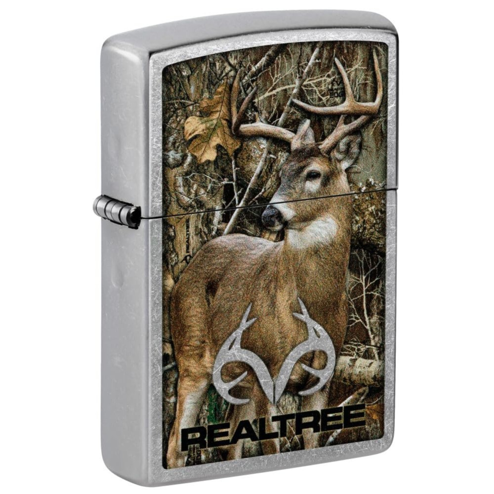 Zippo Realtree Buck Design Street Chrome Pocket Lighter