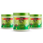 ORS Olive Oil Fortifying Cream Hair Dress Infused with Castor Oil for Strengthening 6 Ounce (Pack of 3)