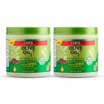 ORS Olive Oil Fortifying Cream Hair Dress Infused with Castor Oil for Strengthening 6 Ounce (Pack of 2)