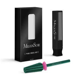 MelodySusie Super Cut Edition 5 in 1 Nail Drill Bits, 3/32\'\' Carbide Tungsten Multi-function Bits, Suitable for Manicure Pedicure Cuticle Gel Polishing, Green, Series Bit-M, Triple Coarse