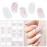 DUKASOU Semi Cured Gel Nail Strips, Orchid Fragrance | 28 pcs Chinese Style Gel Nail Stickers Work with Any UV Lamp, Salon Quality New Chinese Nail Art Wraps, Include Prep Pads, NailFile&Wood Stick