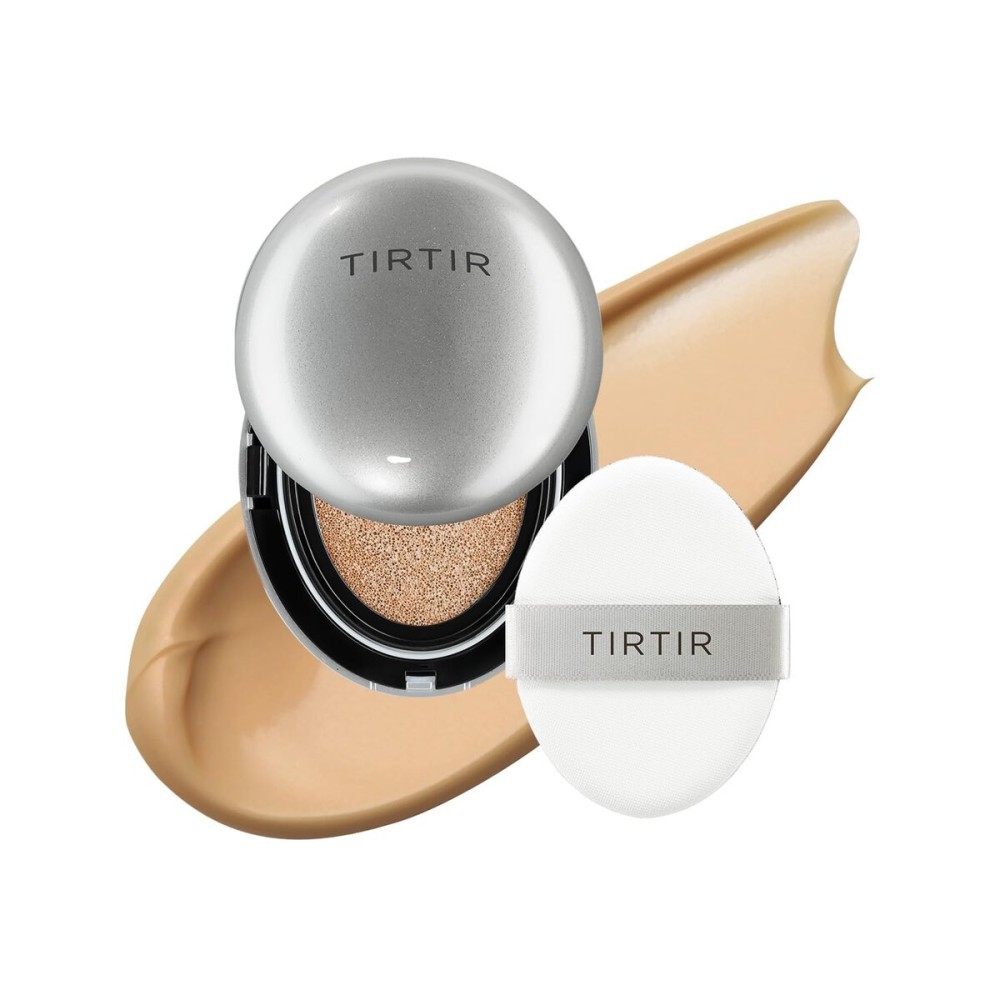 [*Mini Size*] TIRTIR Aura Glow Silver Cushion | Korean Cushion Foundation, (31N French Beige, 0.15 Fl Oz)