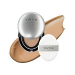 [*Mini Size*] TIRTIR Aura Glow Silver Cushion | Korean Cushion Foundation, (35N Walnut, 0.15 Fl Oz)