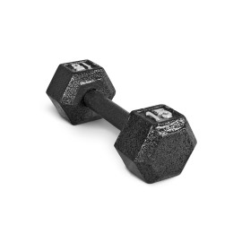 CAP Barbell Cast Iron Hex Dumbbell, Black, Single, 15 lb