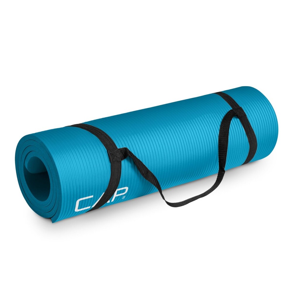 CAP Barbell Yoga Mat 1/2 Thick with Carrying Strap - High Density Exercise Mat for Yoga, Pilates, Stretching, Floor & Fitness Workouts - 68\'\'x24\'\'x1/2 | Teal