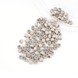 Vlasy 100Pcs Nano Ring Beads Silicone Lined Beads for Nano Ring Human Hair Extensions 7 Color Optional (Gray Blonde)