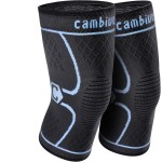 CAMBIVO 2 Pack Knee Brace, Knee Compression Sleeve Support for Men and Women, Knee Pads for Running, Hiking, Meniscus Tear, Arthritis, Joint Pain Relief (Blue, Small)