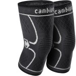 CAMBIVO 2 Pack Knee Brace, Knee Compression Sleeve Support for Men and Women, Knee Pads for Running, Hiking, Meniscus Tear, Arthritis,Joint Pain Relief (Gray,Small)