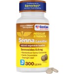 GenCare Senna Laxative 300 Tablets Senna 8.6mg Tablets with Natural Sennosides | Laxatives for Constipation, Bloating, Gas & Irregularity Relief. Safe & Effective | Generic for Senokot
