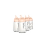 Suavinex Zero Zero Anti Colic Baby Bottle, No 1 Spanish Baby Bottle Brand, Minimizes Bottle Rejection & Nipple Confusion, Perfect for Breastfeeding Babies, Medium Flow, Fair Tone, 4 Pk 9 oz