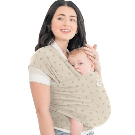KeaBabies Baby Wrap Carrier - All in 1 Original Baby Carrier Newborn to Toddler Sling, Easy to Wear, Hands Free Bonding, Lightweight, Breathable Infant Wraps (Leafy)
