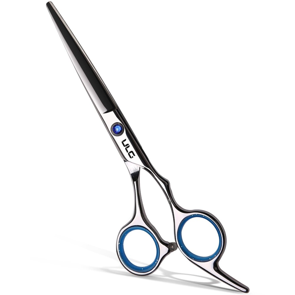 Hair Cutting Scissors, ULG Professional Hair Scissors 7.5 inch Right-Hand Razor Edge Barber Shears Salon Hair Cutting Shears Made of Japanese Stainless Steel, Hand Sharpened Blue
