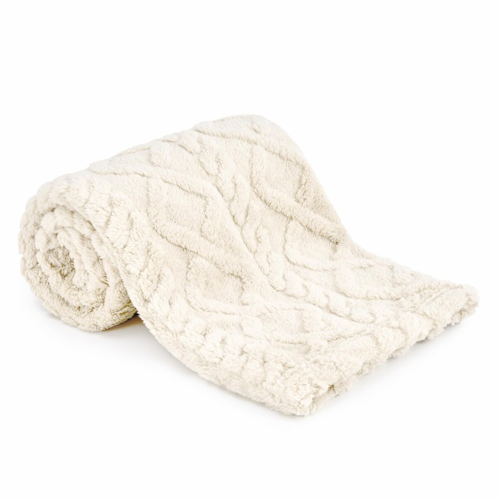 Sherpa Fleece Baby Blanket, Ultra Soft Fluffy Premium Baby Blankets for Boys Girls, Cozy Infant Toddler Newborn Receiving Blankets for Crib Stroller 3040 (Cream)