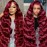 JTMMP 24 Inch 99J Burgundy Lace Front Wigs Human Hair Wine Red Colored Body Wave 13x6 HD Lace Frontal Wigs Human Hair Pre Plucked 200% Density