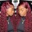 Bugtum 99j Burgundy Lace Front Wigs Human Hair Deep Wave Curly 13x4 Hd Lace Frontal Wigs for Black Women Human Hair Pre Plucked Wet and Wavy Red Colored 24 Inch