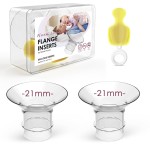 Nursi Luna Flange Inserts 21mm for 24mm Flange/Shield, Flange Sizing Kit Silicone Flange Insert, Reduce 24mm Nipple Tunnel Down to 13mm, Breastfeeding Essentials Kit for New Moms, 2PCS