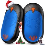 Hand Warmers Rechargeable 2 Pack, Magnetic Hand Warmers with 24Hrs Warmth 3 Levels Heating Gifts for Christmas, Golf, Camping, Hunting, Fishing, Raynauds, Blue