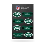 Rico Industries NFL Football New York Jets Peel & Stick Temporary Tattoos - Eye Black - Game Day Approved!