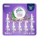 Glade PlugIns Refills Air Freshener, Tranquil Lavender & Aloe, Scented and Essential Oils for Home and Bathroom, 0.67 Fl Oz, 10 Count