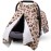 Rquite Car Seat Cover Baby, Carseat Covers for Boy Girl, Minky Infant Car Seat Cover Winter, Peekaboo Opening Car Seat Canopy, Multiuse Baby Carrier, Stroller, Nursing Cover, Minky Blanket, Leopard