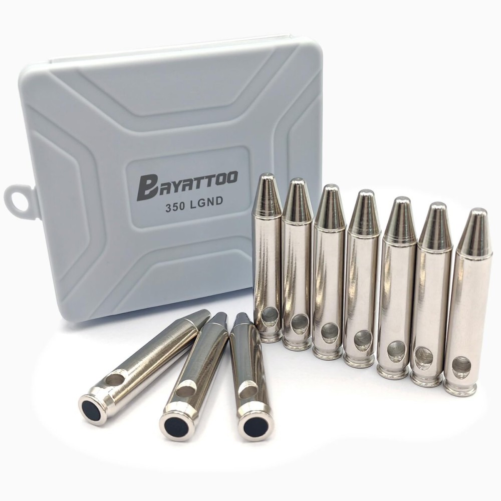 Bayattoo 350 LGND Steel Safety Practice Rounds Action Trainer Dummy Round Dry Fire Training Snap Caps (10pk)