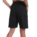 Rrosseyz Women\'s Hiking Cargo Shorts with Pockets Quick Dry Athletic Gym for Women Exercise Lounge(Dark Black,XXL)