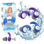 Waterproof Swimming Ear Plugs for Kids - 2 Pairs of Reusable Soft Silicone Swim Earplugs,Ear Protection for Children (4-12 Years Old) - Ideal for Surfing, Diving, Pool, Showering, and Water Sports