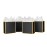 SHIPKEY 10 Pcs Black Gift Bags with Gold Frame and Tissue Paper, 8.7x3.9x7.1 Inches Luxury Kraft Paper Bags with Handles, Bulk Gift Bag for Men, Groomsmen, Party, Wedding (5 Senses, 22x10x18 cm)