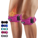 CAMBIVO 2 Pack Knee Brace for Women and Men, Patella Tendon Knee Straps for Knee Pain Relief, Knee Bands for Basketball, Running, Hiking, Volleyball, Tennis, Squats - Essential Series (Pink)