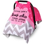 Metplus 2 in 1 Writing Style Baby Car Seat Cover, Car Seat Canopy for Babies, Mom Multiuse Nursing Cover, Minky Baby Carrier Covers, Newborn Boy Girl, Peekaboo Opening