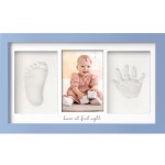 KeaBabies Baby Hand and Footprint Kit - Clay Handprint Keepsake Frame, Newborn Nursery Picture Frame, Personalized New Mom Gifts for Baby First Christmas Shower (Cornflower)