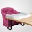 Hook On Chair with Removable Dining Tray,Portable Hook-On Chairs with Storage Bag,for Home and Travel(Rose Red)