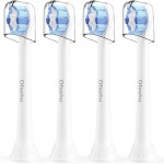 Ofashu Compact Replacement Toothbrush Heads Compatible for Philips Sonicare C1 C2 G2 HX6024 Better Gum Health, Smaller Heads for Hard-to-Reach Areas, White, 4 Packs Sonic Electric Brush Head