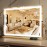 ROLOVE Vanity Mirror with Lights, 32 x 22 Large Lighted Vanity Mirror with Dimmable 3 Modes, LED Makeup Mirror, 10X Magnification, USB Charging Port, Tabletop or Wall-Mounted Square Gold