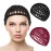 WLLHYF Hair Net Wrap For Sleep 2 PCS Mesh Nets Cap Snoods Cover Sleeping Knit Hairnets Elastic Head Wrap Bathing Shower Caps Wig Hairnet Crochet Sew Weave Press Weaving Braided Bonnet(Black/Red)