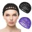 WLLHYF Hair Net Wrap For Sleep 2 PCS Mesh Nets Cap Snoods Cover Sleeping Knit Hairnets Elastic Head Wrap Bathing Shower Caps Wig Hairnet Crochet Sew Weave Press Weaving Braided Bonnet(Black/Purple)
