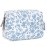 Narwey Small Cute Floral Makeup Bag for Purse Mini Cosmetic Bag Travel Makeup Pouch Zipper Pouch Cute Make up Bags with Compartments for Women Girls (Little Blue Flower, Small)