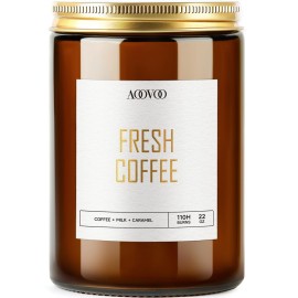 AOOVOO Fresh Coffee Candle - Large Scented Soy Wax Aromatherapy Candle, 22oz