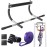 TOPOKO Upgrade Pull Up Bar for Doorway | Multi-Grip Chin Up Bar for Home Workouts | Heavy Duty Indoor Pull Up Bar with Resistance Bands, Wrist Straps, Silicone Door Frame Protectors